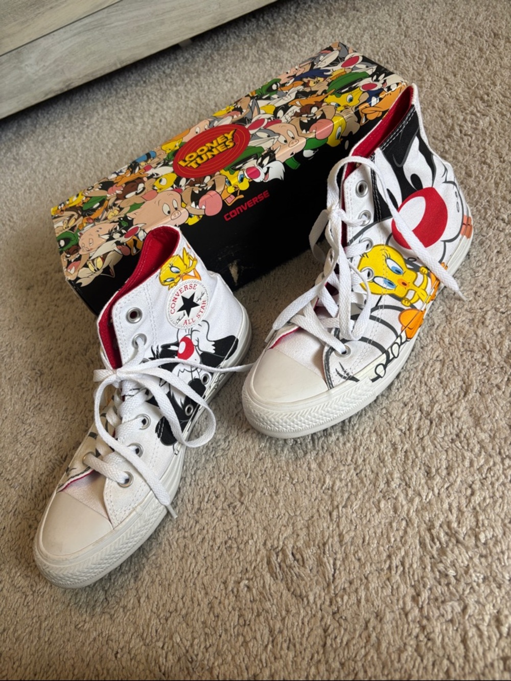 Converse, Chuck Taylor, Loony Tunes Sylvester and Tweety Bird sneakers